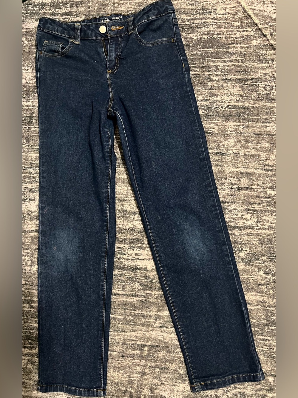 Wonder Nation Girls Size 12 Dark Wash Straight Leg Jeans